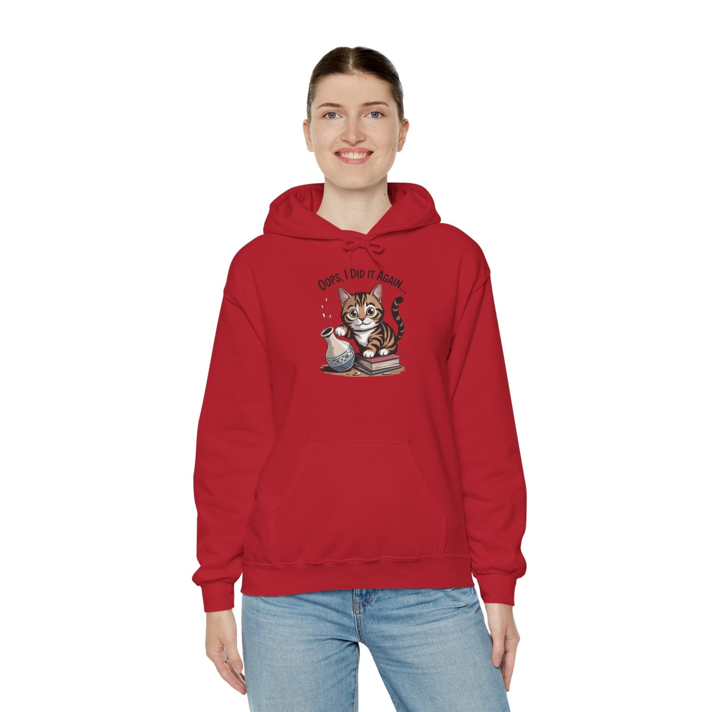 Cat Lover's Hoodie: Oops, I Did It Again, Funny Sweatshirt, Gifts for Animal Lovers, Cozy Hooded Sweatshirt, Pet Owner Apparel, Cute [...]