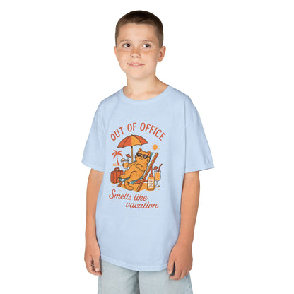 Funny Cat Vacation T-Shirt for Kids, Out of Office Beach Shirt, Summer Holiday Tee, Summer Fun, Beachwear, Travel Tee, Gift for Kids