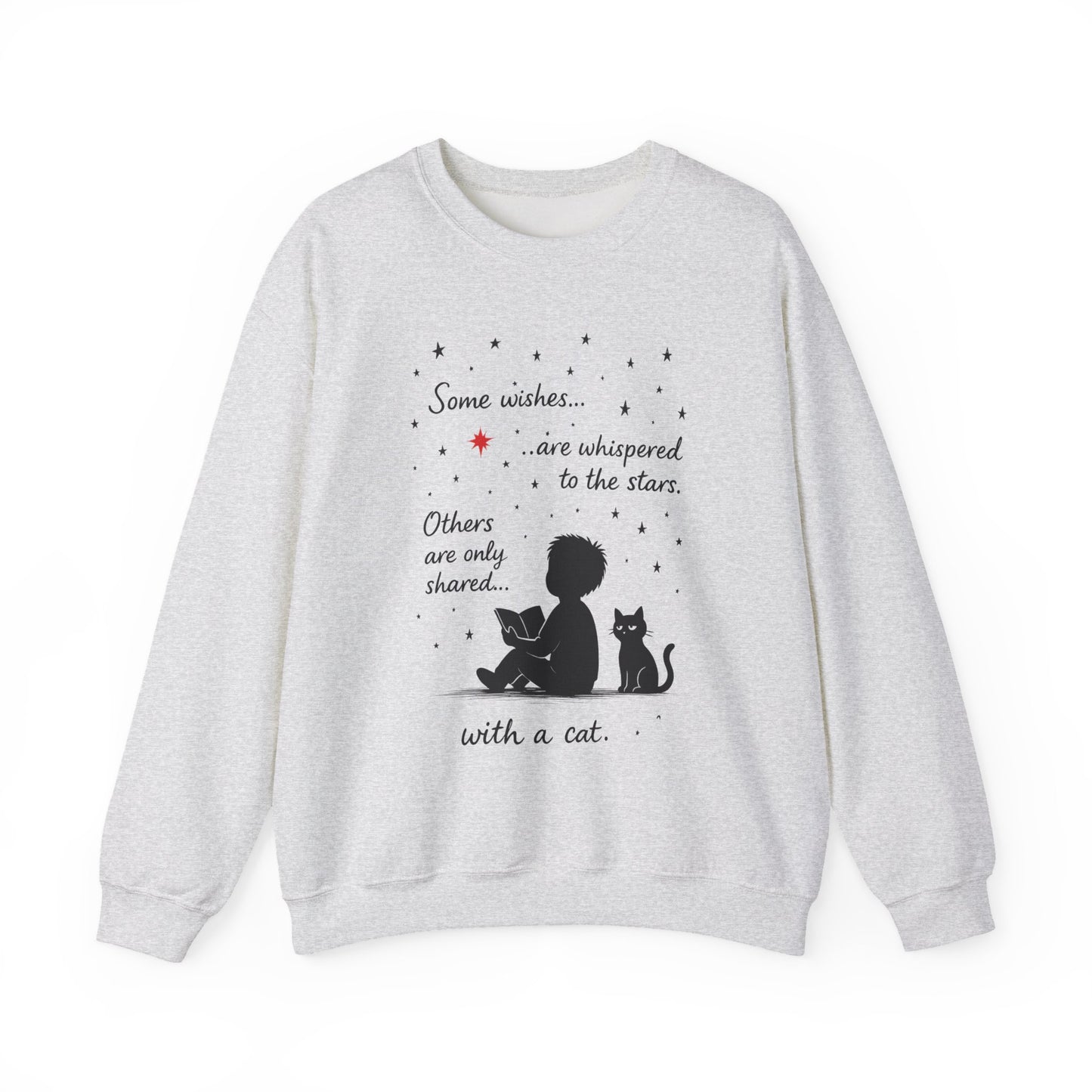 Cozy Cat-Inspired Crewneck Sweatshirt - Literary Lover Gift, Womens Layer, Cat Enthusiast Apparel, Thoughtful Gift for Cozy Nights