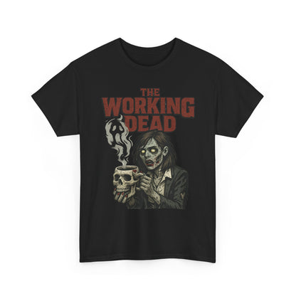 The Working Dead Women's Zombie Funny Office T-Shirt, Meeting Humor Tee, Halloween Work Tee