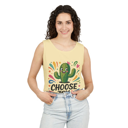 Joyful Cactus Womens Tank Top, Choose Joy Always, Summer Tank, Casual Wear, Gift for Friends, Trendy Top, Vacation Outfit