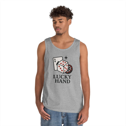 Lucky Hand Unisex Tnak Top, Gambling Tee, Casino Wear, Good Luck Gift, Poker T-Shirt, Casual Vintage Style, Gym Clothing