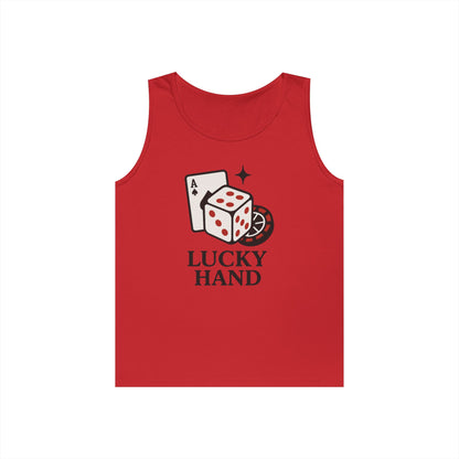 Lucky Hand Unisex Tnak Top, Gambling Tee, Casino Wear, Good Luck Gift, Poker T-Shirt, Casual Vintage Style, Gym Clothing