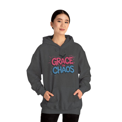 Women's Hoodie Grace in Chaos, Graffiti Dripping Street Art Urban Hoodie, Bold Graphic Pullover