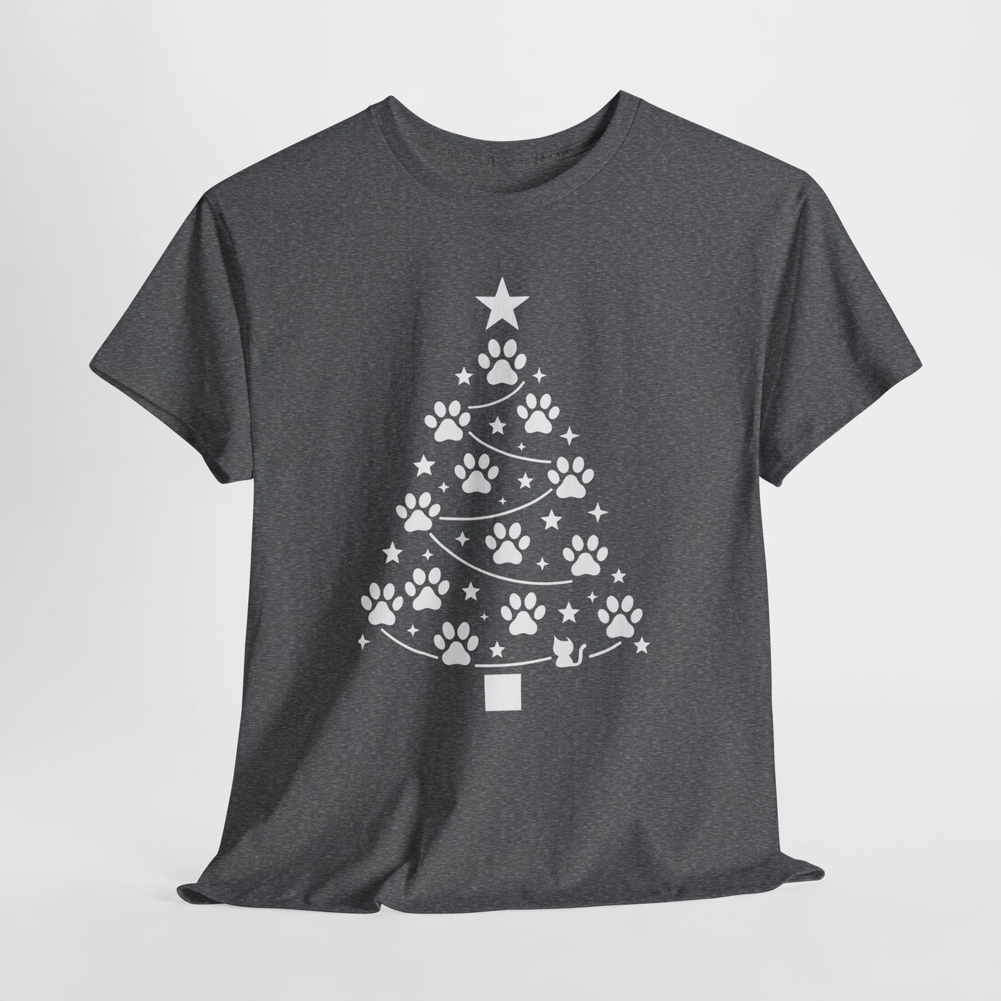 Paw Christmas Tree Women's T-Shirt, Pet Lover Holiday Tee