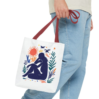 Boho Art Tote Bag, Versatile Eco-Friendly Carryall, Gift for Her, Summer Outing, Beach Bag, Reusable Shopping Tote
