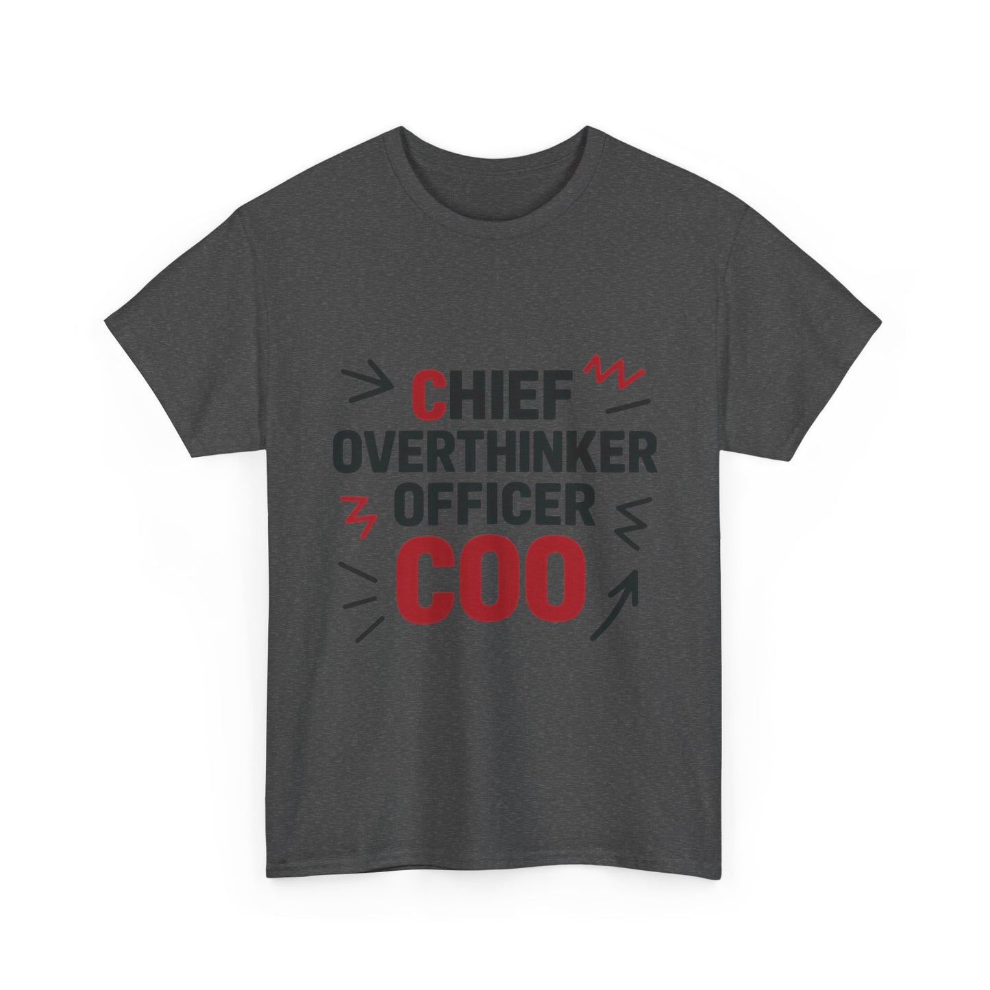 Men's COO T-Shirt, Chief Overthinker Officer Funny Graphic Tee, Office Humor Shirt for Him