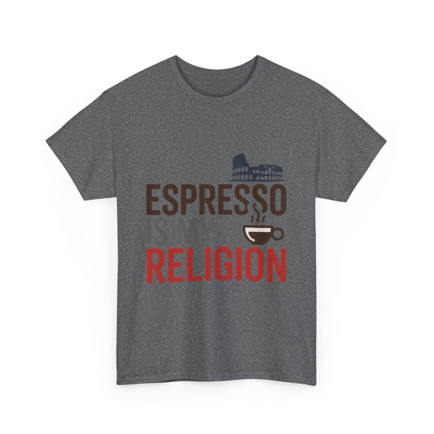 Espresso Is My Religion Coffee Rome Graphic Mens T-Shirt, Coffee Lover Gift