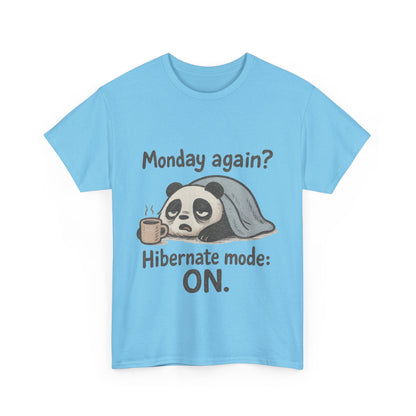 Funny Panda Hibernate Womens Tee, Cute Animal Shirt, Unisex Cotton Tee, Gift for Lazy Days, Monday Motivation T-shirt