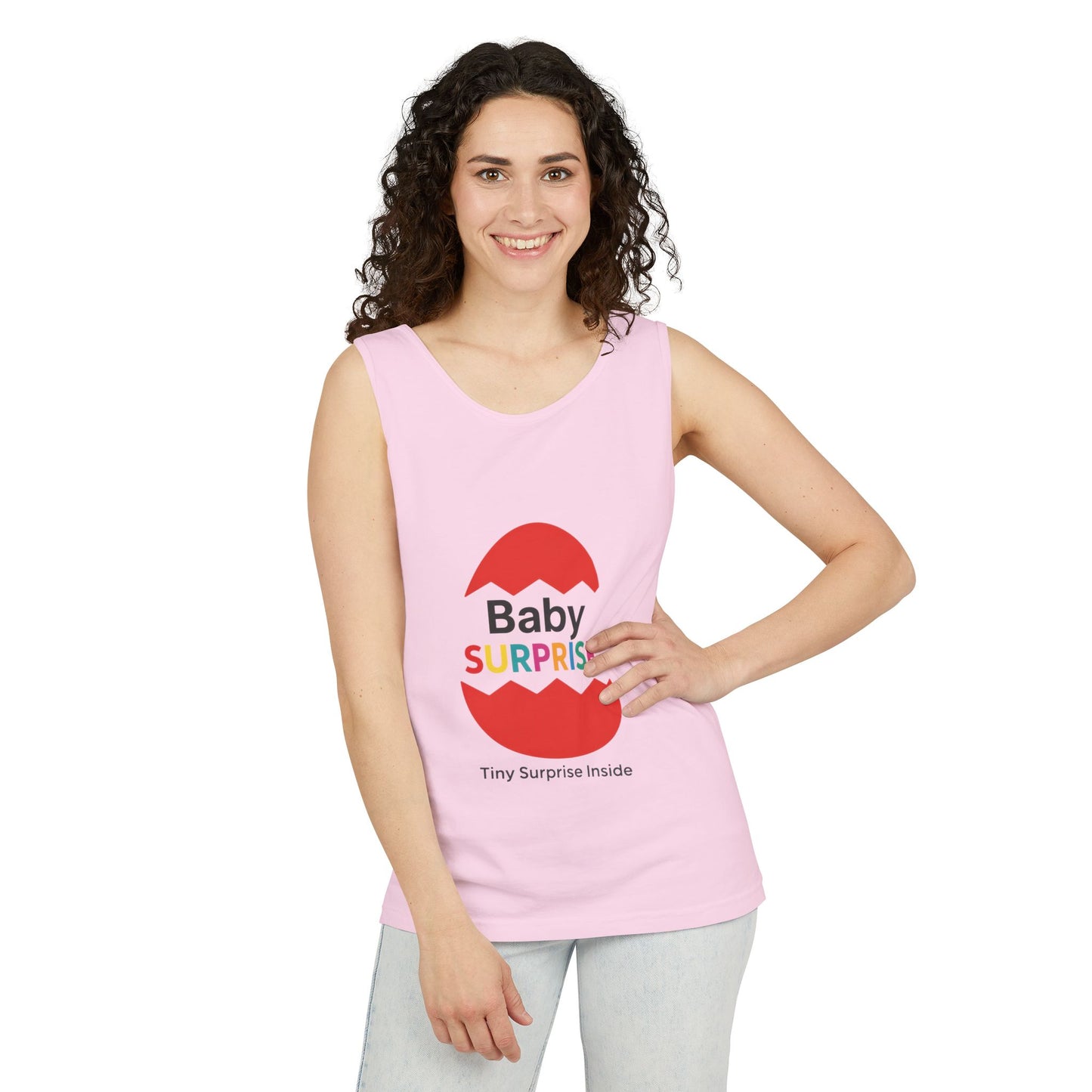 Baby Surprise Maternity Tank Top, Pregnancy Announcement Tank, Mom To Be Gift, Expecting Baby Reveal Top, Baby Shower Gift,Gender Reveal Tee