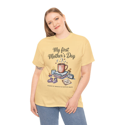 My First Mother's Day Tee, Gift for New Moms, Cute Mother's Day Shirt, Snuggle-Inspired Apparel, Baby Shower Tee