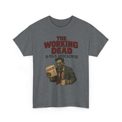 The Working Dead 9-to-5 Apocalypse Men's T-Shirt, Funny Horror Office Zombie Tee, Halloween Zombie Top, Work Humor Sweatshirt