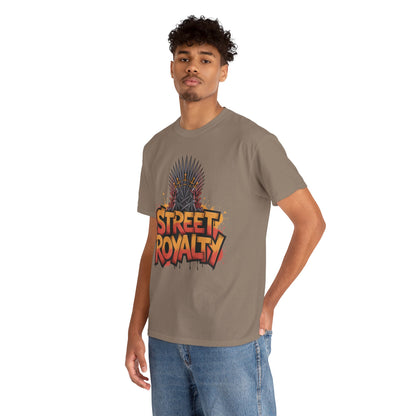Street Royalty Men's T-Shirt, Graffiti Crown Graphic Tee, Urban Streetwear Top for Skaters and Hip Hop Style