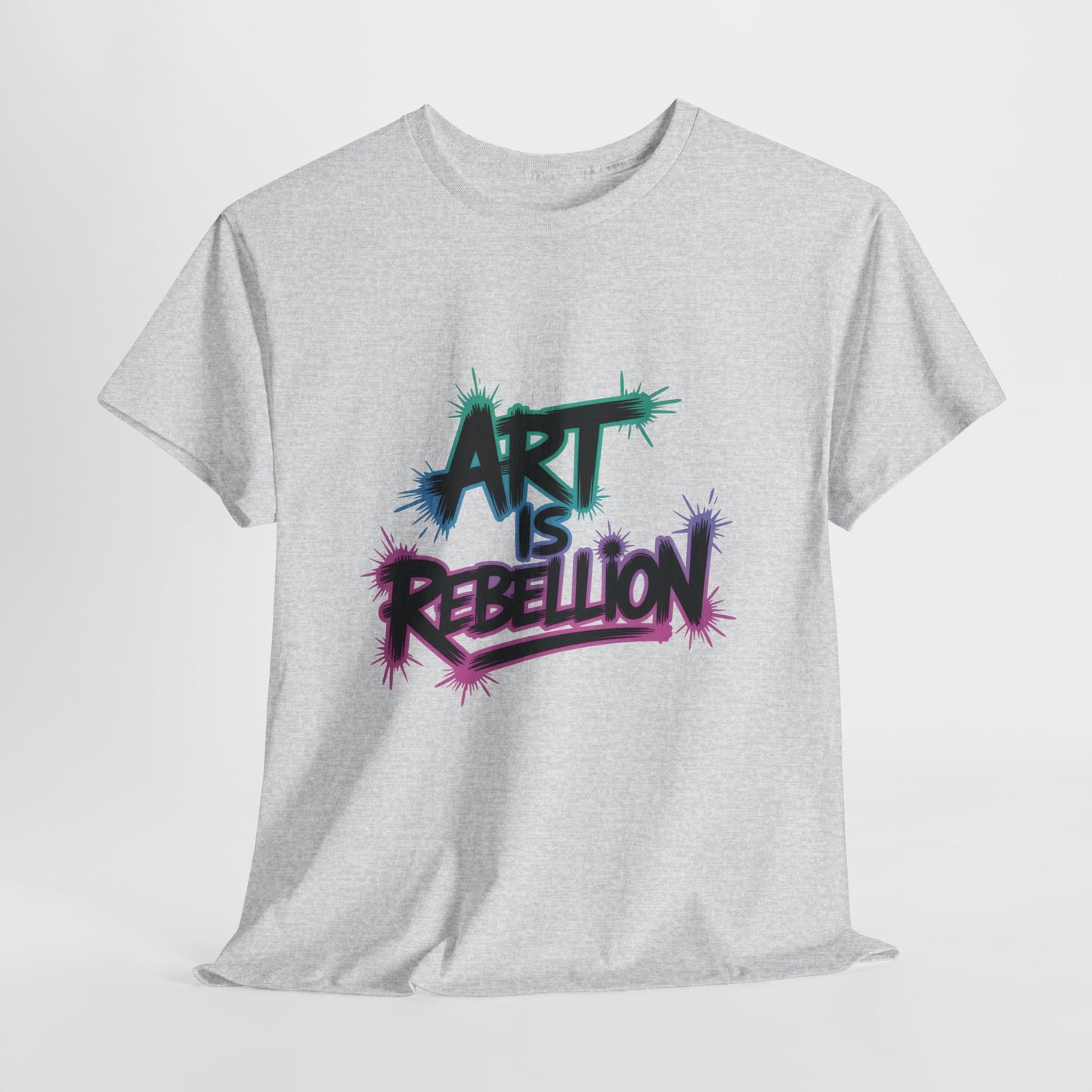 Art Is Rebellion Women's Graphic T-Shirt, Graffiti Street Art Tee, Bold Rebel Statement Top