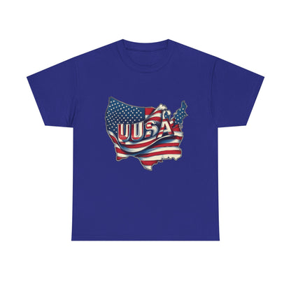 Patriotic Unisex Tee - USA Flag Design, Perfect for Independence Day, 4th of July, Gifts, Casual Wear, Festival