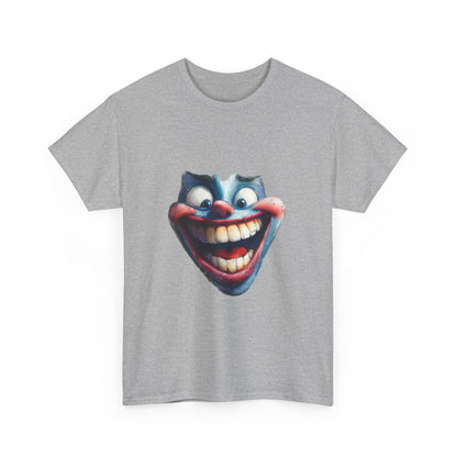Funny Clown Face Unisex Heavy Cotton Tee, Creepy Clown Face T-Shirt, Humor T-Shirt,Clown Theme Shirt, Funny Horror Graphic Tee