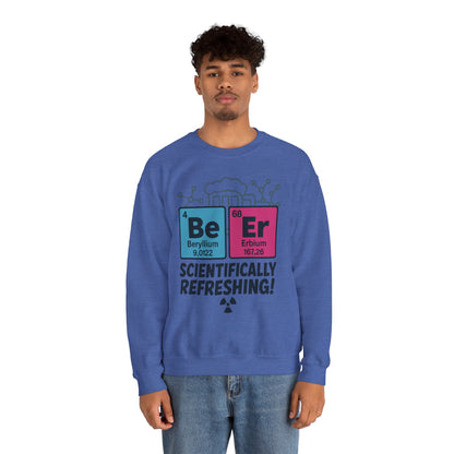Scientifically Refreshing Beer Mens Sweatshirt, Gift for Beer Lovers, Science-Inspired Apparel, Perfect for Parties and Gatherings