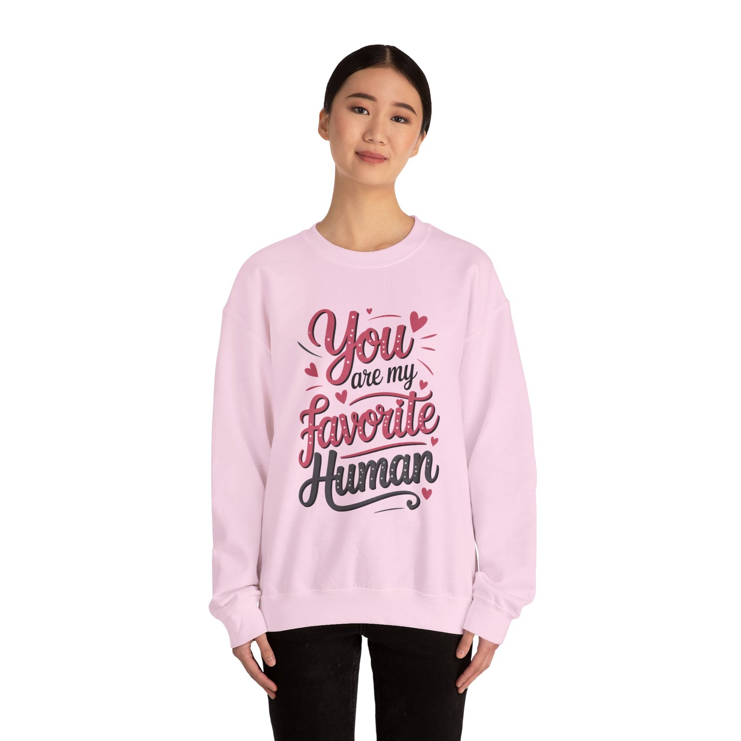 You Are My Favorite Human Sweatshirt, Cute Gift for Friends, Couples, Valentine's Day, Birthdays, Casual Wear, mother's day gift