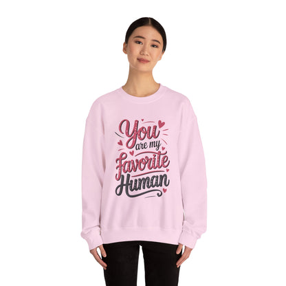You Are My Favorite Human Sweatshirt, Cute Gift for Friends, Couples, Valentine's Day, Birthdays, Casual Wear, mother's day gift