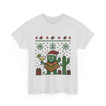 Festive Cactus Christmas Shirt, Funny Holiday Santa Hat Tee for Women, Women's Funny Xmas Shirt