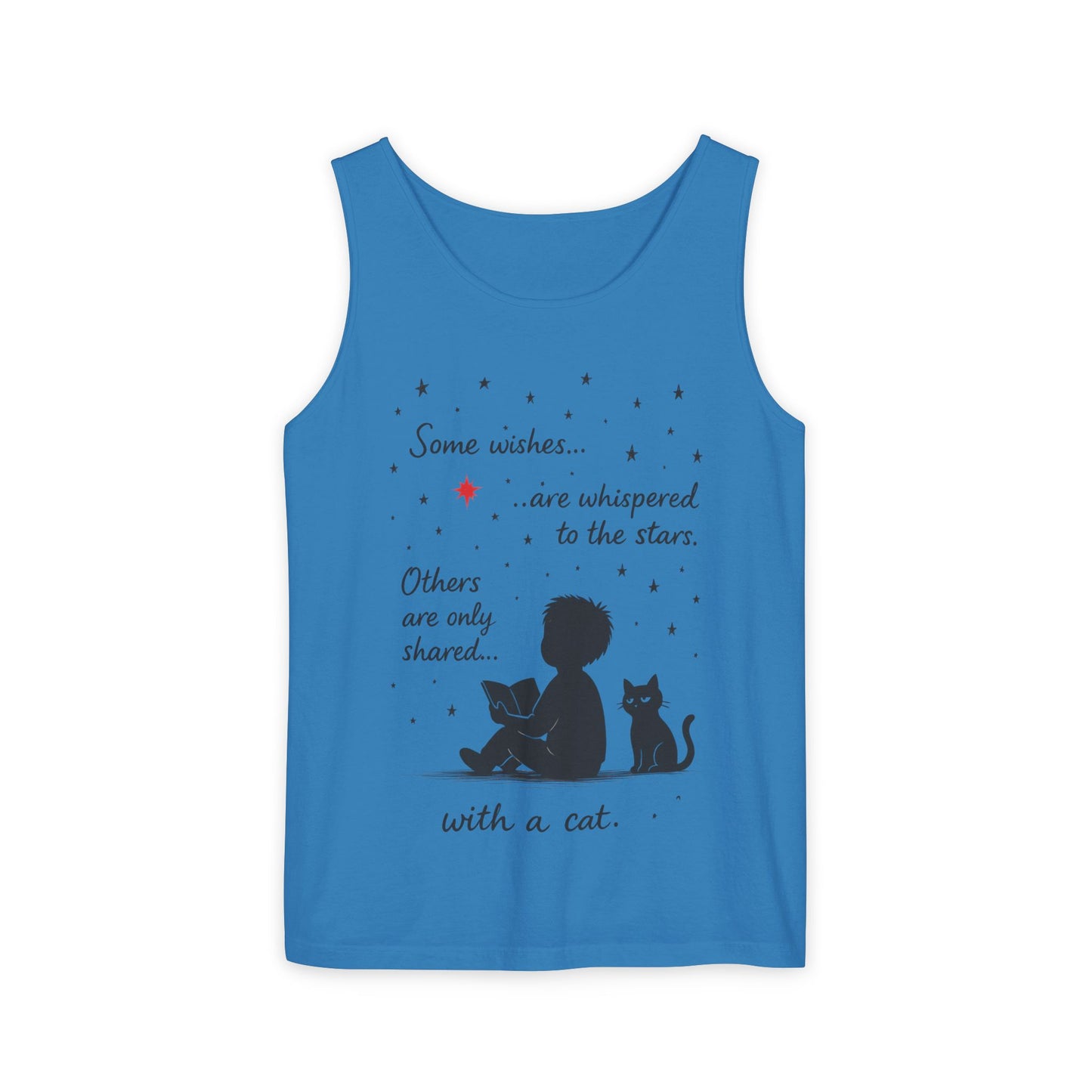 Whimsical Cat Lover's Tank Top, Inspirational Quote Top, Womens Garment-Dyed Summer Shirt, Gifts for Cat Moms, Casual Wear, Pet [...]