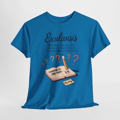Exulansis Shirt, Emotional Aesthetic Word Tee, Deep Meaning Typography Graphic Tee, Women's Heavy Cotton Tee, deep meaning t shirt