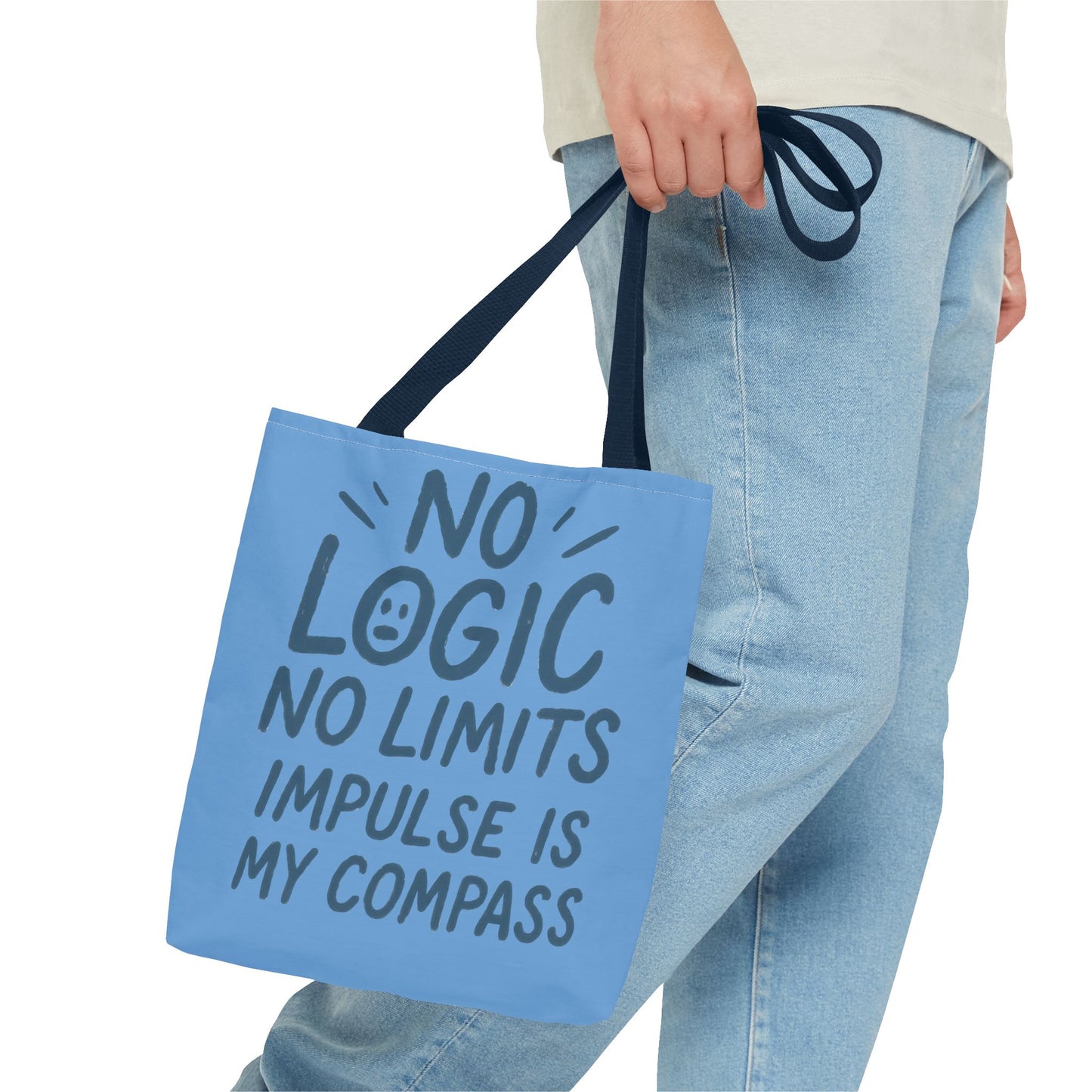 Impulse Is My Compass Tote Bag, Motivational Tote, Reusable Shopping Bag, Perfect Gift for Friends, Everyday Carry, Eco-Friendly