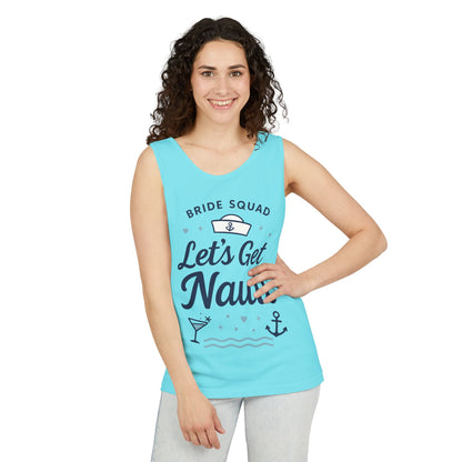 Lets Get Nauti Tank Top, Nautical Bachelorette Party Tee, Bride Squad Gift, Bridesmaid Hen Party Top, Fun Nautical Wedding Shirt