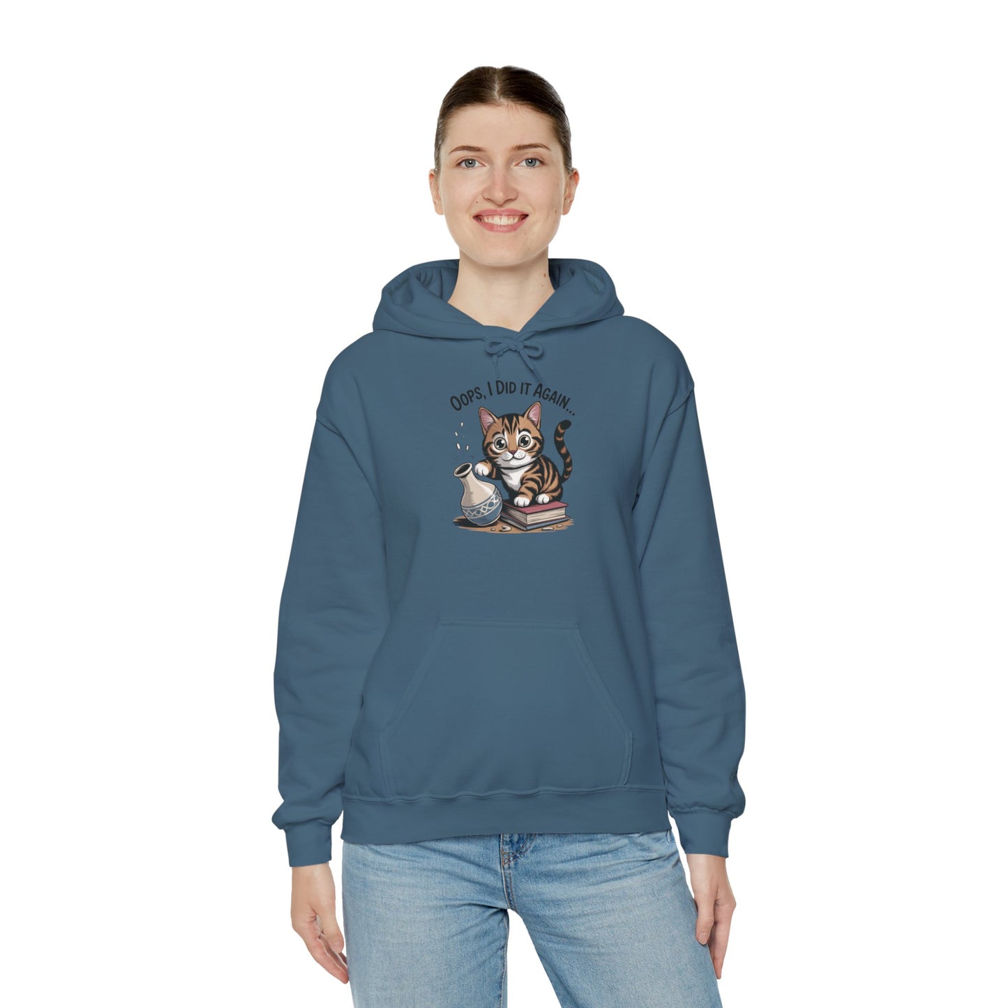 Cat Lover's Hoodie: Oops, I Did It Again, Funny Sweatshirt, Gifts for Animal Lovers, Cozy Hooded Sweatshirt, Pet Owner Apparel, Cute [...]