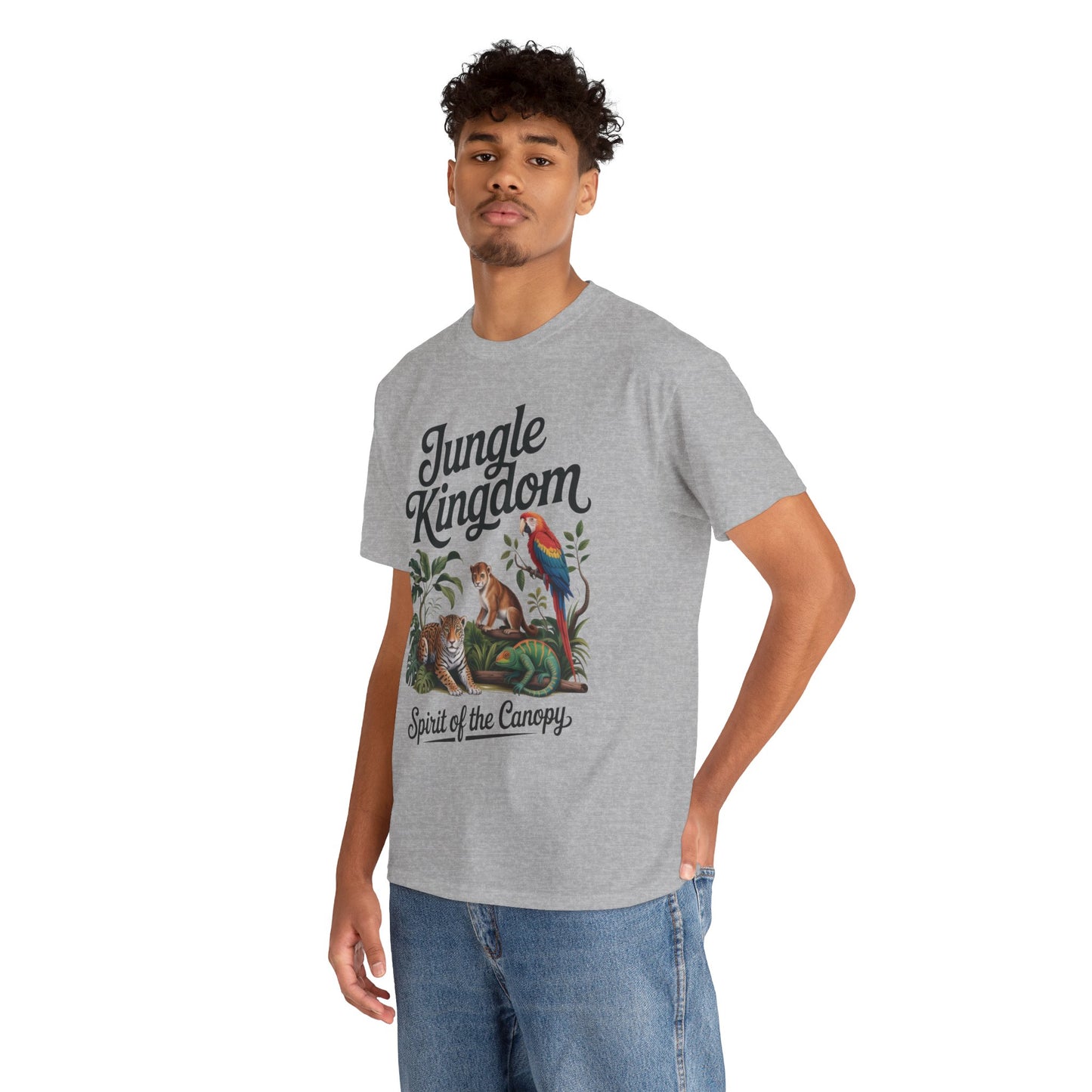 Mens Jungle Kingdom Tee - Nature Lover T-Shirt, Animal Graphic Tee, Eco-Friendly Gift, Summer Fashion, Adventure Outfit
