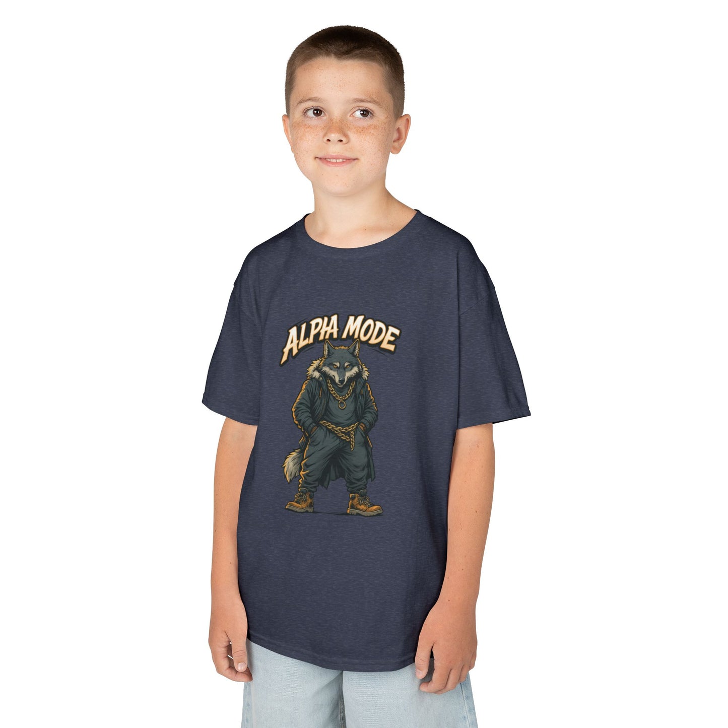 Alpha Mode Teen Wolf Shirt, Cool Youth Graphic Tee, Hip Hop Savage Wolf Tee, Graphic Kids Tee, Alpha Teen Streetwear, Wolf Gift for Teens