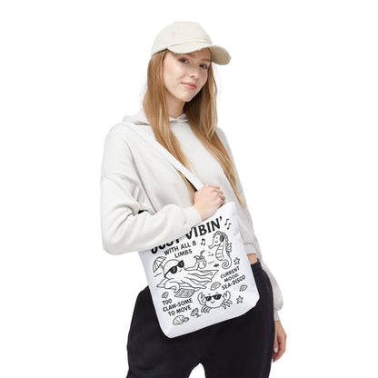 Fun Sea-Themed Tote Bag, Beach Accessories, Summer Vibes, Gift for Ocean Lovers, Reusable Shopping Bag, Cute Beach Tote