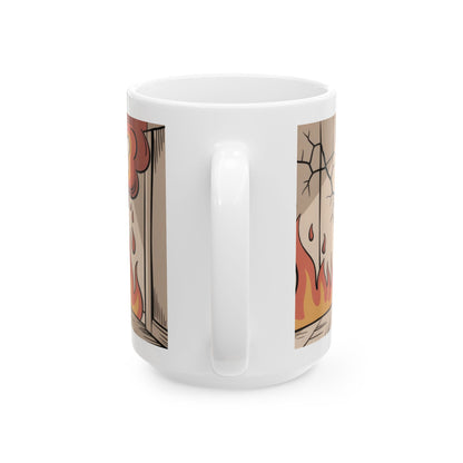 Funny Sarcastic Coffee Mug, Its a Beautiful Day Somewhere, Dark Humor Cup, Chaos Comfort Mug, Ironic Gift for Overthinkers, Optimism Cup
