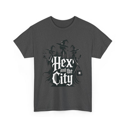 Women's Hex and the City Witch Shirt, Gothic Witches New York Skyline Halloween T-Shirt for Women
