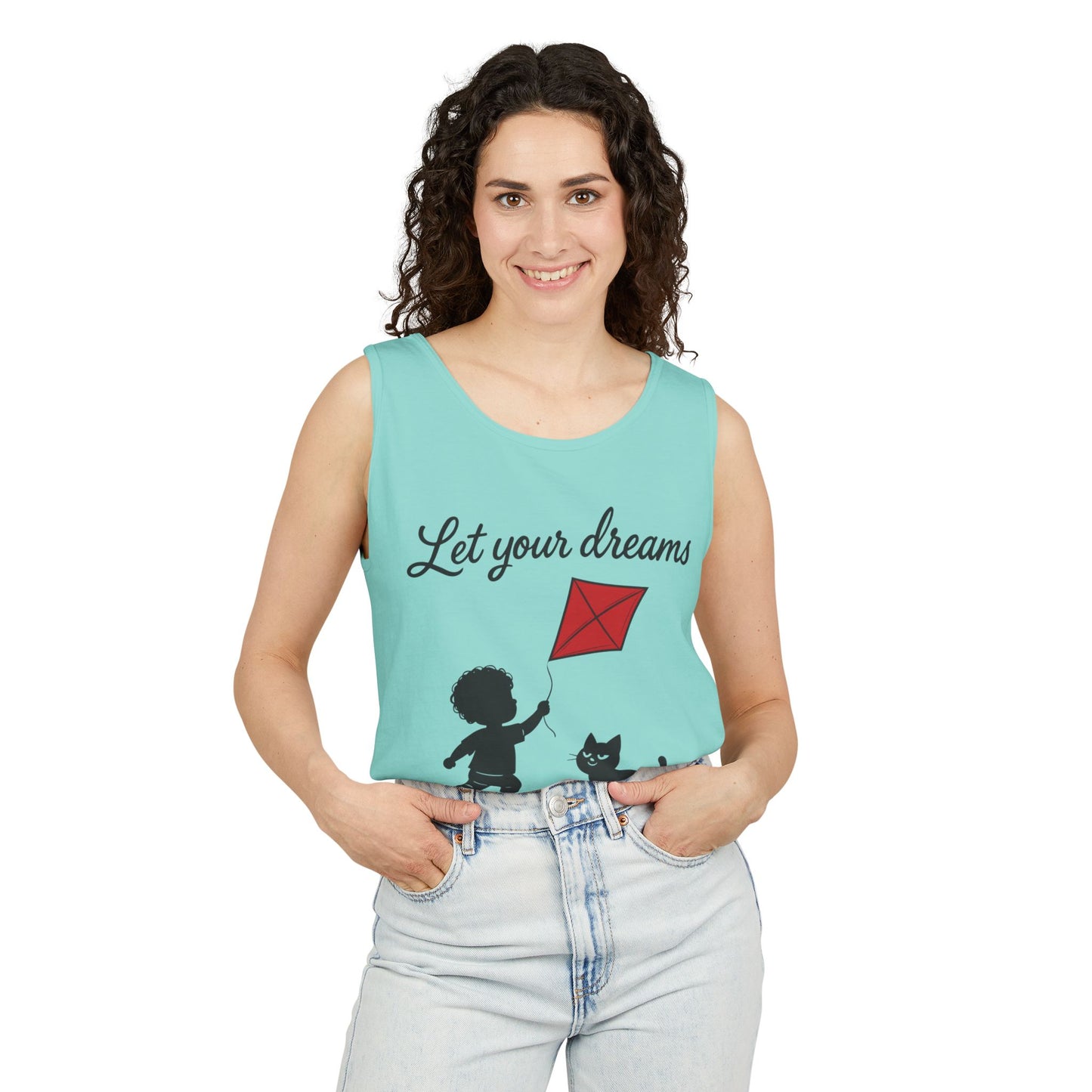 Dream-Catching Tank Top - Lightweight, Womens, Inspirational Graphic Tee, Summer Wear, Perfect Gift for Kids & Families