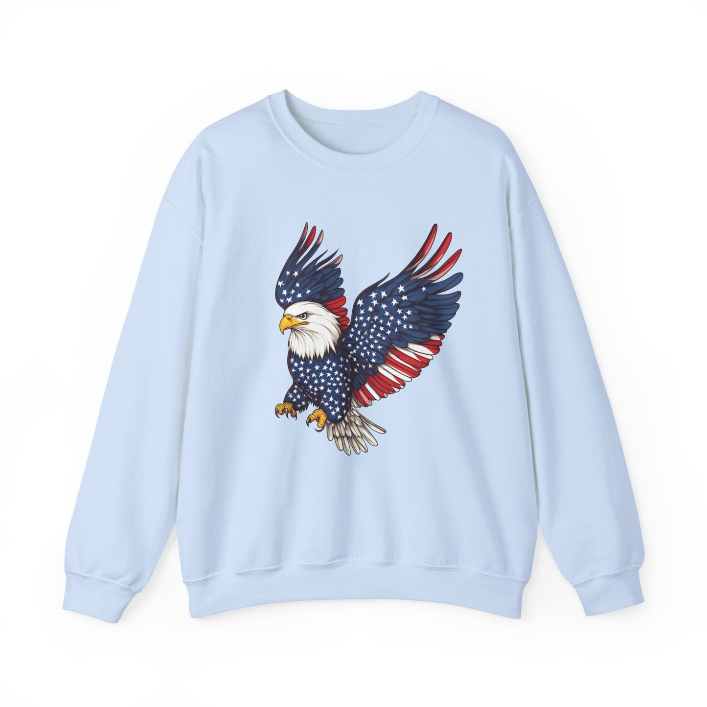 Patriotic Eagle Sweatshirt, Unisex Crewneck, USA Pride Apparel, Cozy Everyday Wear, Perfect for Independence Day, Gift for Patriots