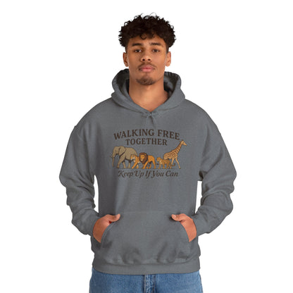Spirit of the Wild Lion Mens Hoodie - Vacation Mode Funny Jungle King Graphic Pullover for Men, Wildlife Lovers Gift, Cozy Nature Hoodie