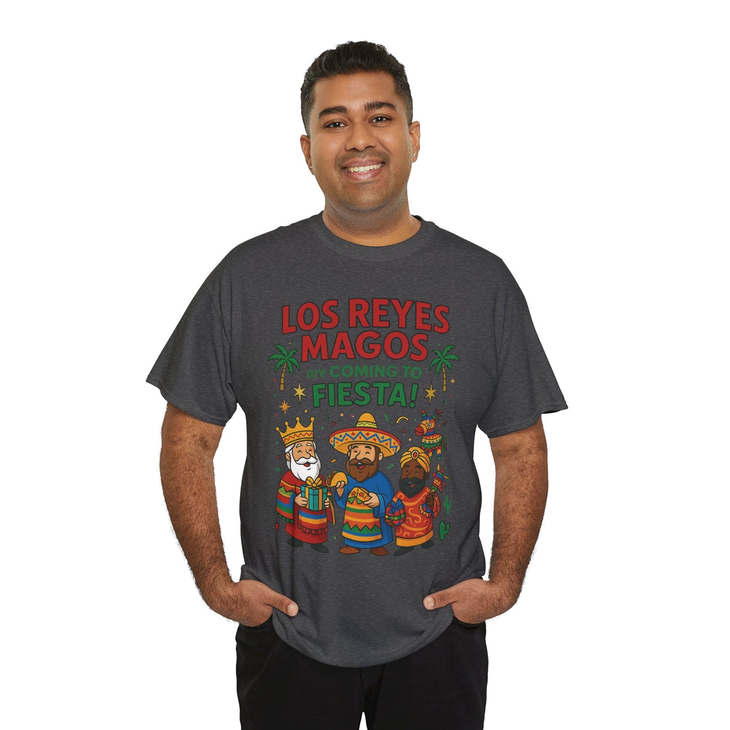 Los Reyes Magos Are Coming to Fiesta!, Funny Three Kings Day Shirt, Día de los Reyes Magos T-Shirt for Christmas Fiesta Lovers
