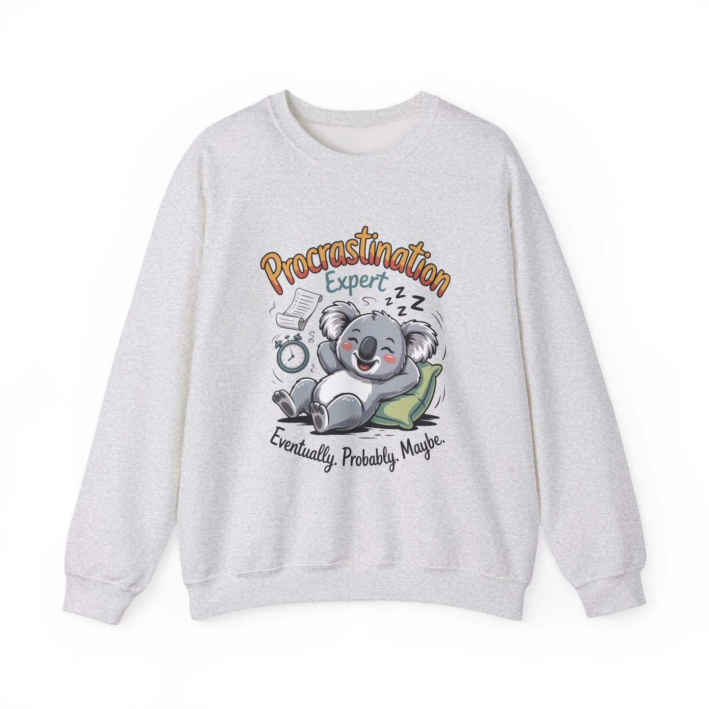 Procrastination Expert Womens Sweatshirt, Funny Crewneck, Cozy Gift for Students, Lazy Day Apparel, Womens Sweatshirt for Relaxation
