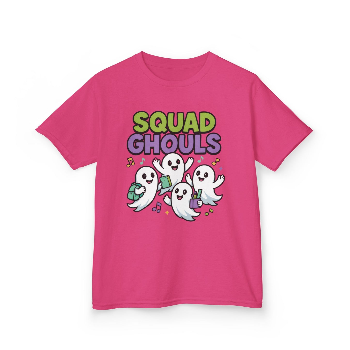 Kids Squad Ghouls T-Shirt, Cute Ghost Friends School Shirt, Halloween Back to School Tee for Boys & Girls