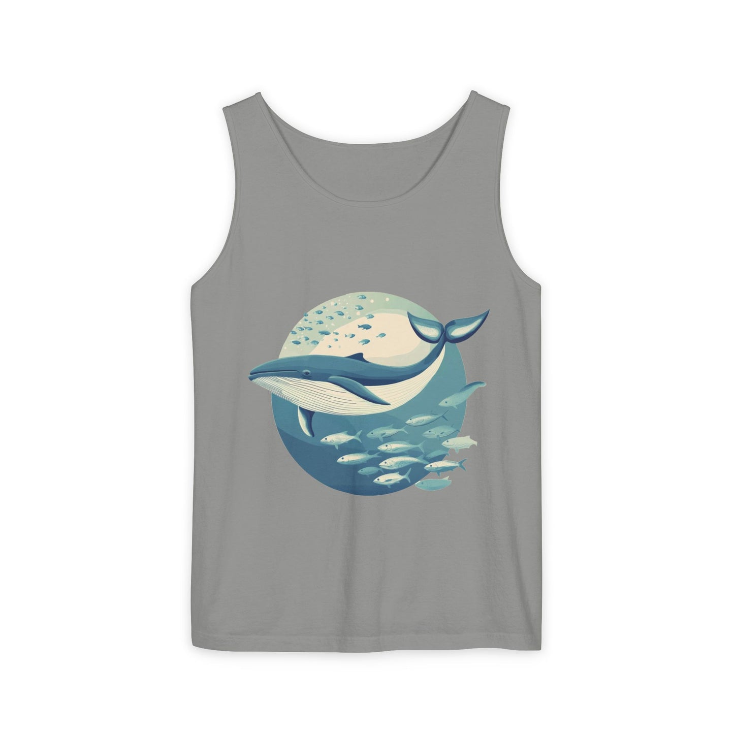 Ocean-Inspired Unisex Tank Top, Whale Design Shirt, Summer Casual Wear, Beach Vibes Gift, Eco-Friendly Fashion
