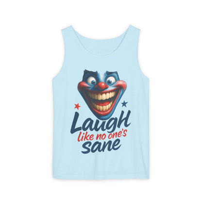 Laugh Out Loud Unisex Tank Top, Funny Graphic Top, Humor Shirt, Summer Apparel, Gift for Clowns, Party Wear