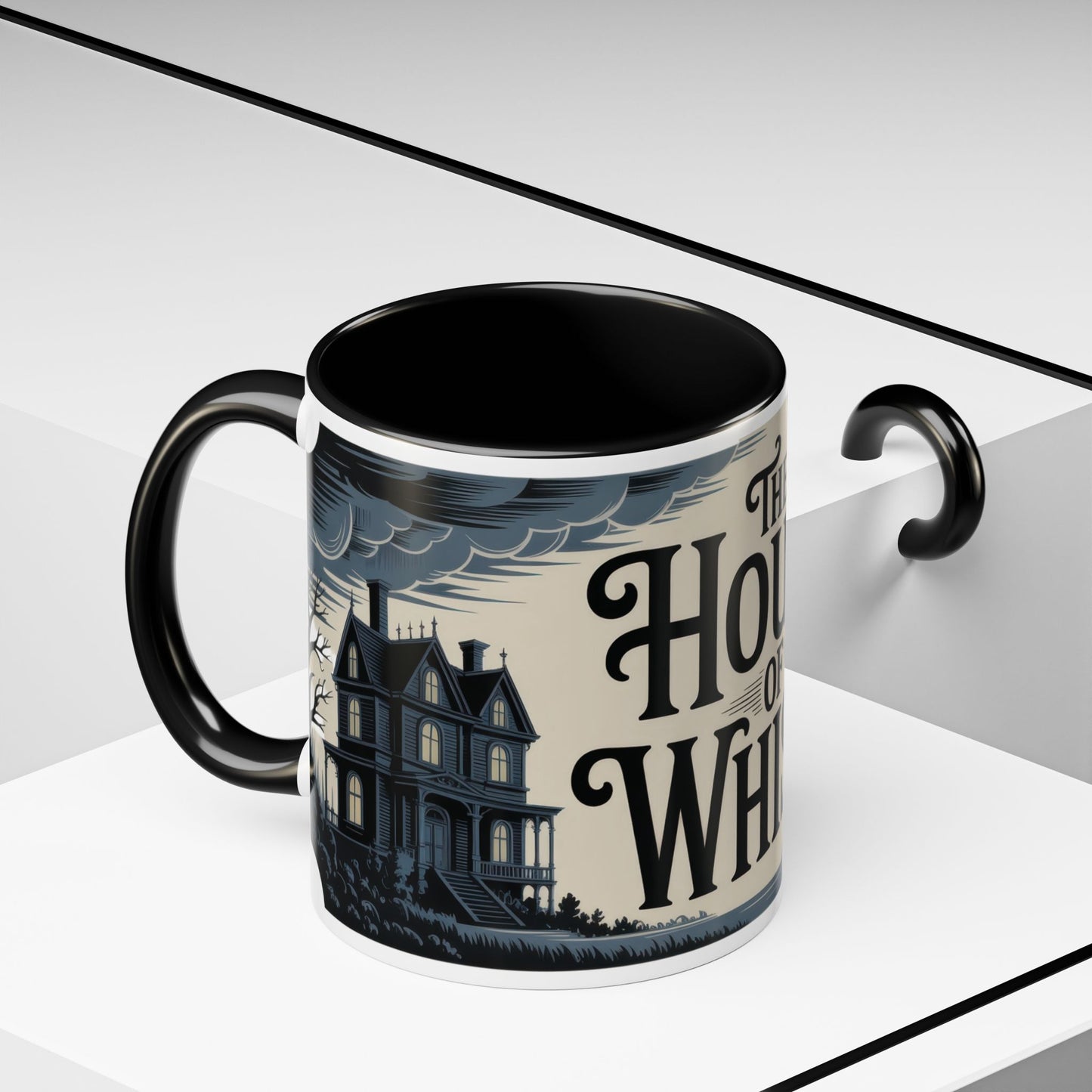 The House of Whispers Mug, Haunted Mansion Gothic Coffee Cup, Spooky Halloween Gift for Horror Lovers, Accent Coffee Mug (11, 15oz)