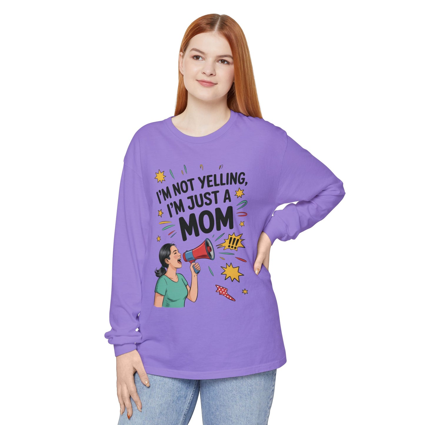Funny Mom Long Sleeve T-Shirt, I'm Not Yelling I'm Just a Mom, Mother's Day Gift, Loud Mom Life Tank Top,  Mother's Day Apparel
