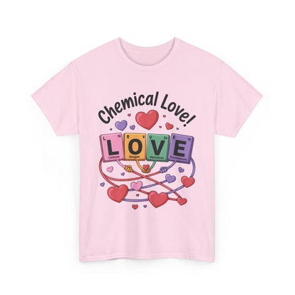 Chemical Love Unisex Heavy Cotton Tee, Cute Couple Shirt, Science Lovers Apparel, Valentines Day Top, Chemistry Lover Gift, Element Table