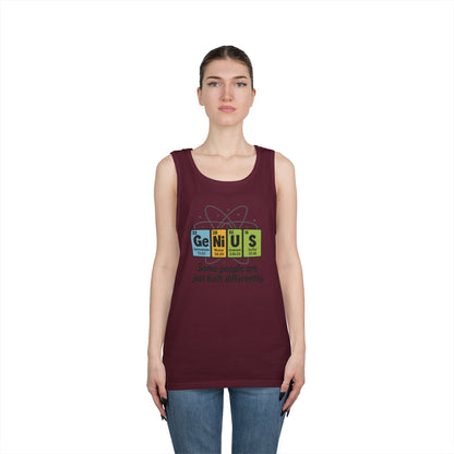 Funny Mens Genius Tank Top, Nerdy Humor Shirt, Periodic Table Shirt, Science Humor Tank, A Funny Gift for Science Lovers, Teachers