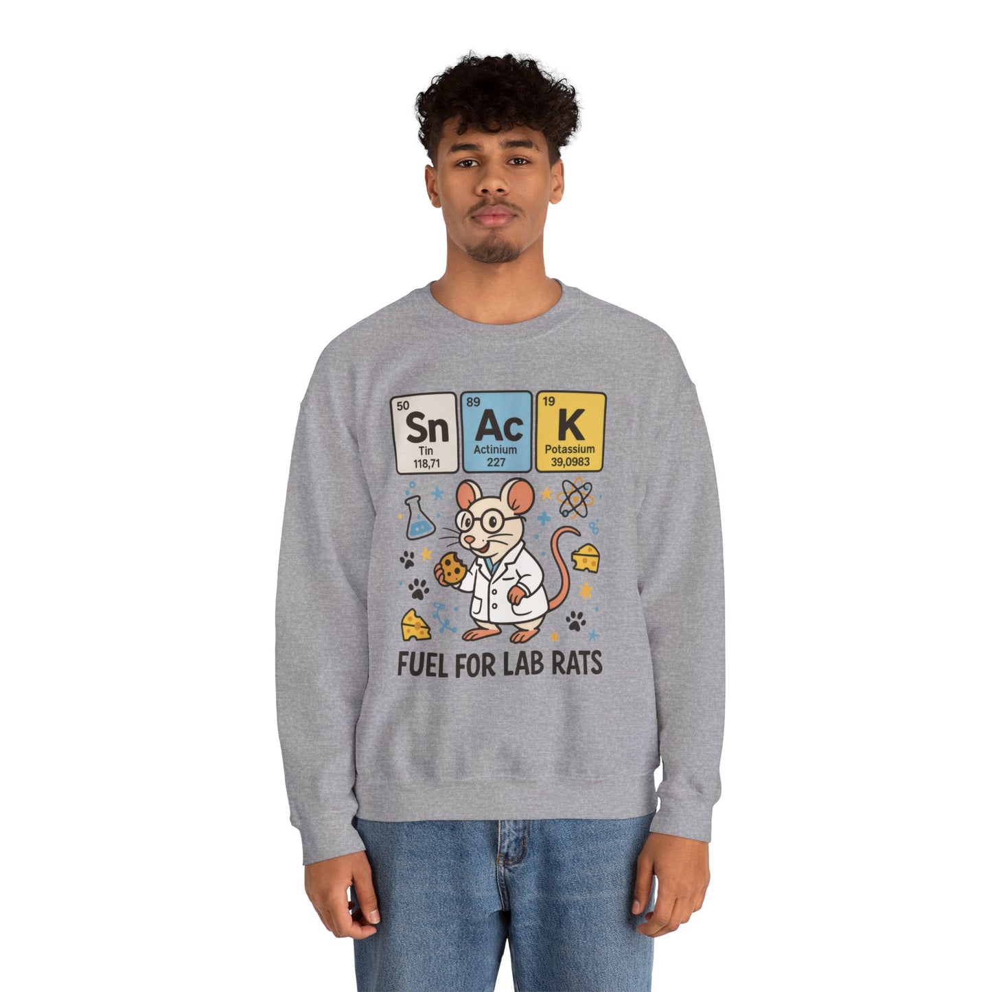 Lab Rat Science Sweatshirt, Science Crewneck, Funny Gift for Teachers, Chemistry Sweatshirt, Cute Lab Rat Design, Perfect for Birthdays