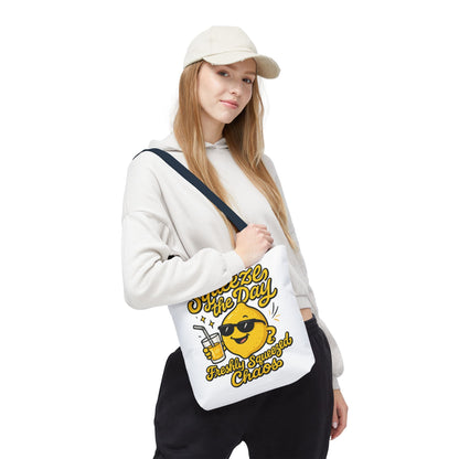 Lemon Themed Tote Bag, Squeeze the Day, Shopping Bag, Gift for Citrus Lovers, Eco-Friendly Carrier, Summer Accessory