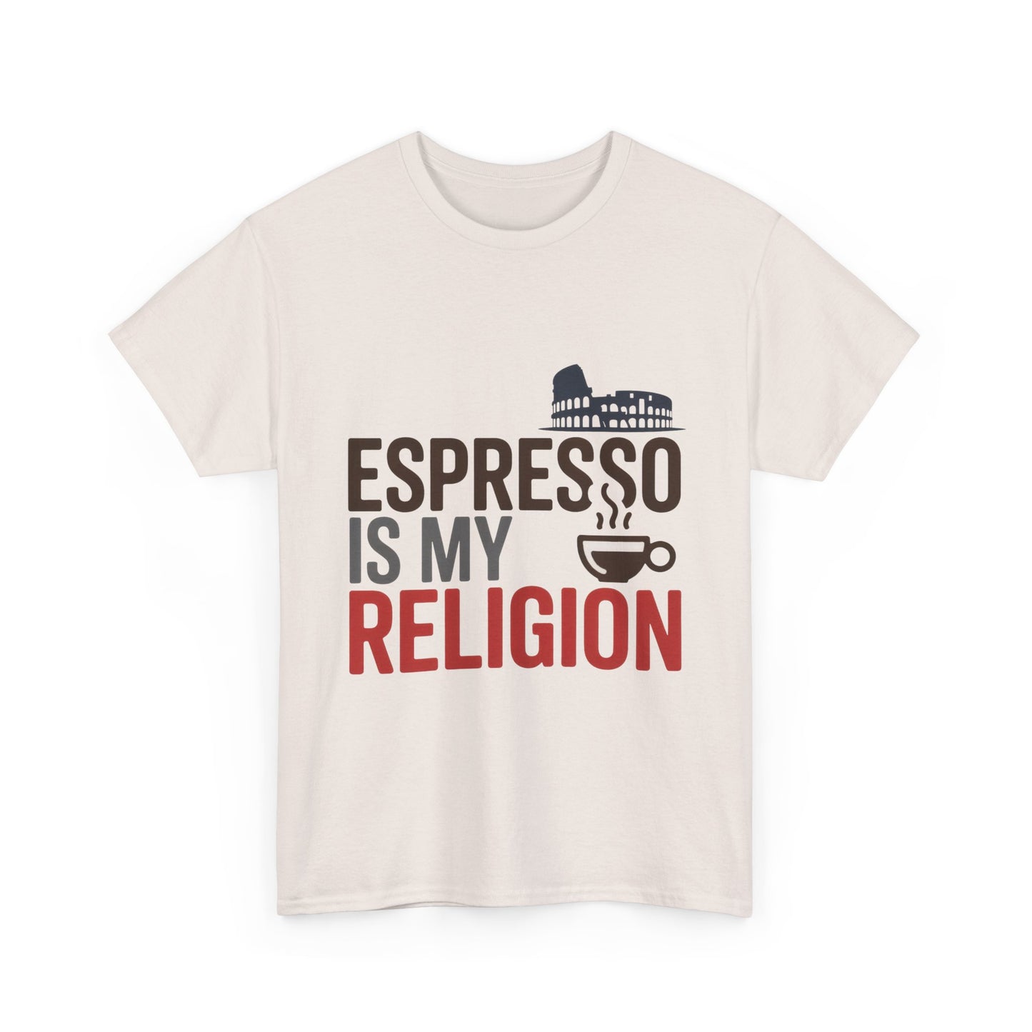Espresso Is My Religion Coffee Rome Graphic Mens T-Shirt, Coffee Lover Gift
