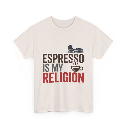 Espresso Is My Religion Coffee Rome Graphic Mens T-Shirt, Coffee Lover Gift